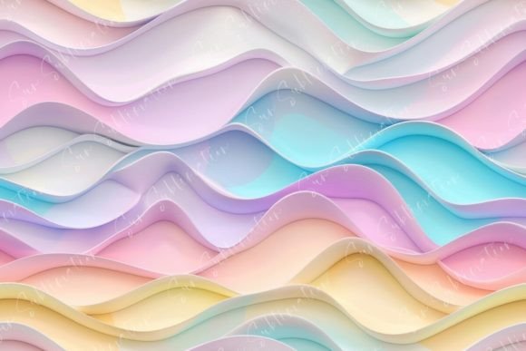 Abstract Pastel Wavy Patterns