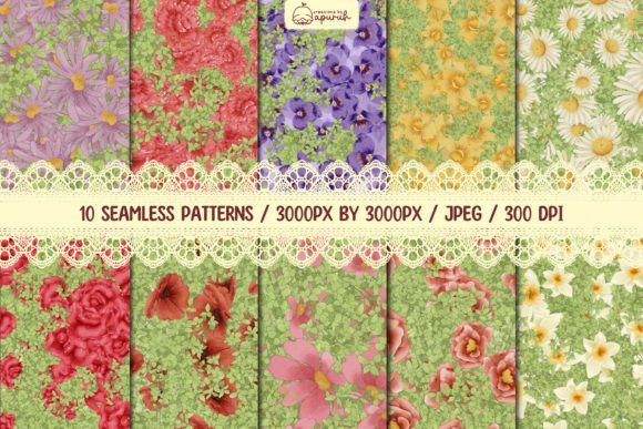 Birth Month Flower Seamless Patterns: A Versatile Design Asset for Creators
