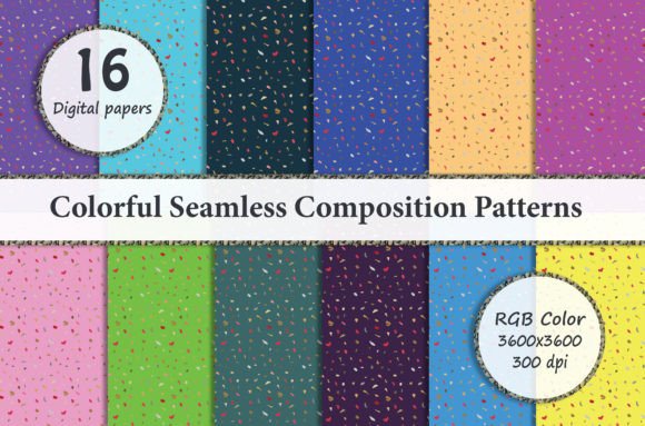 Colorful Seamless Composition Patterns: A Versatile Tool for Creative Designers