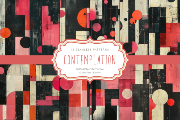 Contemplation Abstract Seamless Patterns