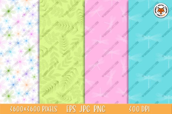 Dragonfly Flowers Patterns: A Gentle Touch of Nature for Spring and Summer Creations