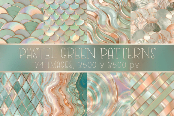 Elegant Pastel Green Printable Patterns