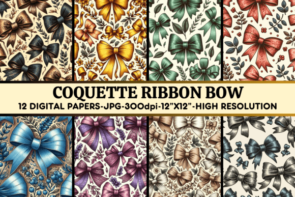Exploring the Versatility of Coquette Ribbon Bow Seamless Patterns in Digital Design