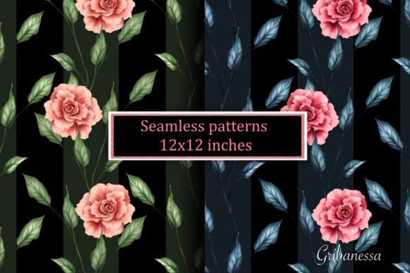 Floral Patterns with Roses on Black: A Timeless Design for Modern Creativity