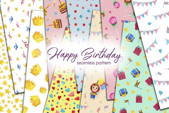 Happy Birthday Patterns, Watercolor: A Versatile Tool for Creative Celebrations