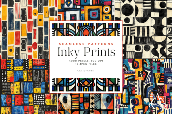 Inky Prints Seamless Patterns: A Versatile Resource for Creative Crafting Projects