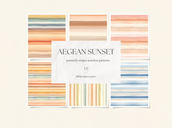 Painted Stripes Seamless Patterns Pack
