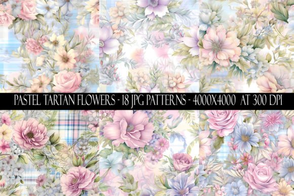 Pastel Tartan Flower Patterns: A Versatile Design Solution for Creative and Commercial Projects