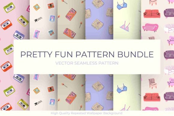 Pretty Fun Seamless Patterns Bundle: A Timeless Collection for Creative Projects