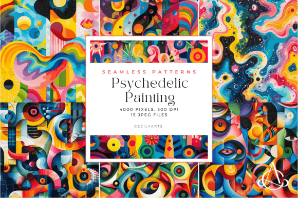 Psychedelic Painting Seamless Patterns: A Unique Approach to Digital Crafting