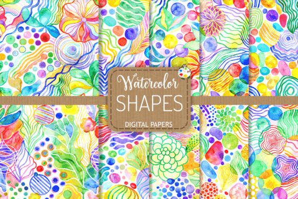 Shapes - Watercolor Abstract Patterns