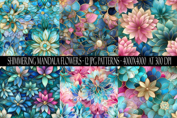 Shimmering Mandala Flower Patterns for Creative Projects