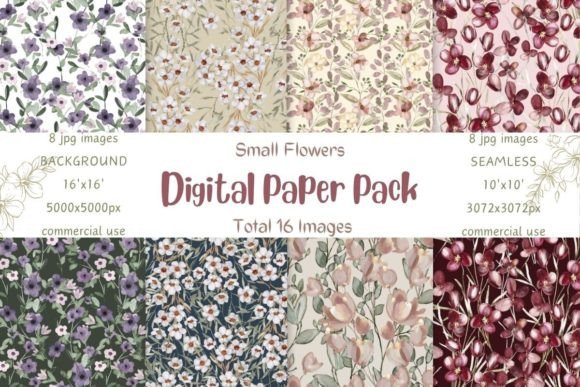 Small Flowers Seamless Patterns for Creative Projects